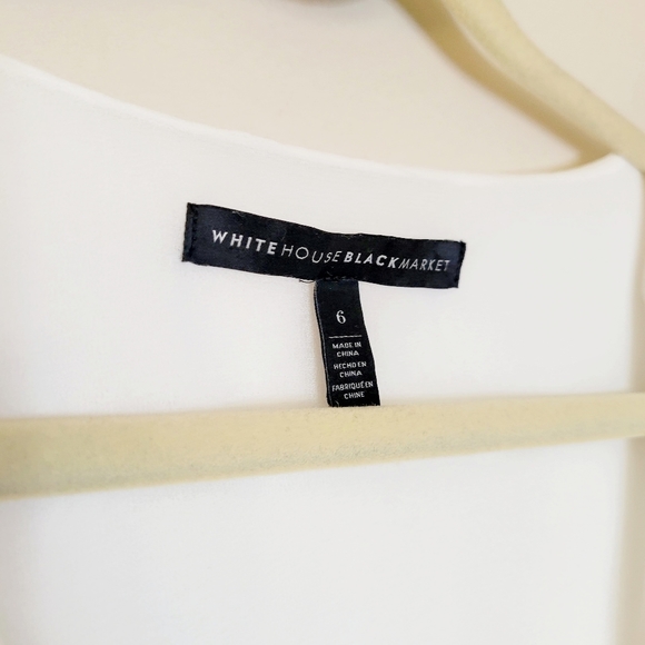 White House Black Market White Sleeveless Top - Picture 9 of 11